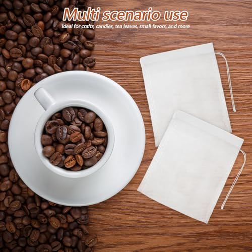 Bolsitas reutilizables de muselina con cordón para especias y té miniatura 7