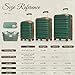 TAKUMI Luggage Sets 5 Piece Lightweight Carry On luggage with Duffel Bag ABS+PC Hardshell Suitcases with YKK zippers Double Spinner Wheels Travel Luggage with TSA Lock(GREEN BROWN, 5 PIECE SET)