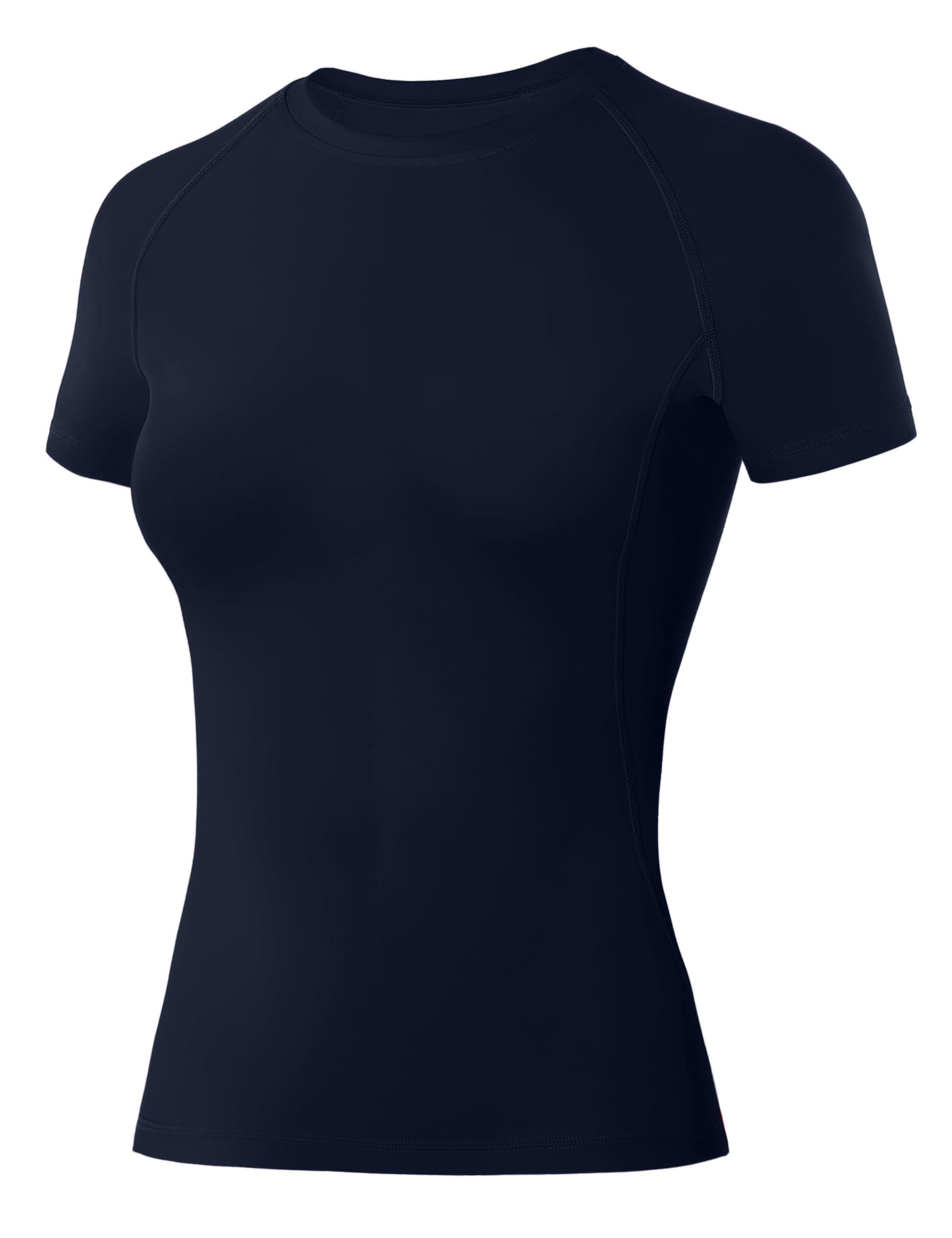 Roadbox Damen Kompressionsshirt Kurzarm Funktionsshirt, Atmungsaktiv Sport T Shirt für Gym Laufen Yoga & Fitness