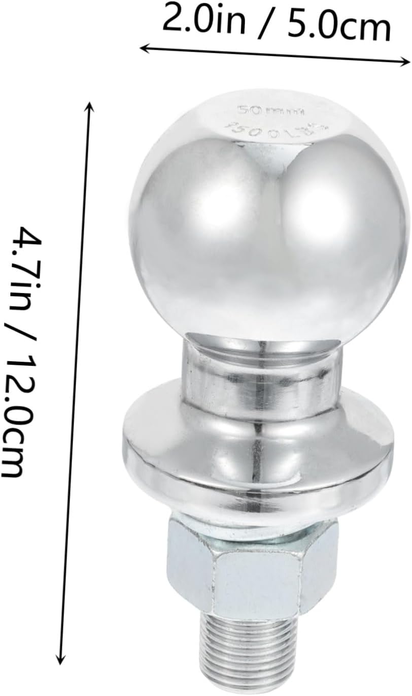 Mikinona High Strength Trailer Tow Ball Connector Durable Replacement for Towing Needs Easy Installation Capacity Suitable for Boat and Rv Trailers