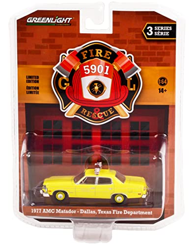 1977 AMC Matador Yellow Dallas Fire Department modelo 1:64