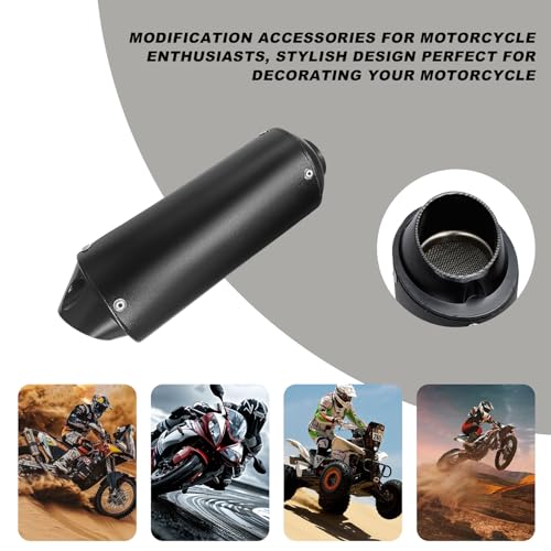 Image of KVAEY 28mm 1.1 inch Exhaust Silencer Muffler Clamp Gasket, Exhaust Muffler for 50CC 110CC 125CC Aluminum Exhaust Silencer Pipe with Metal Clamp, Motorcycle Accessories