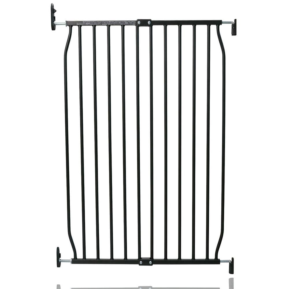 Safetots (70Cm - 80Cm, ) Extra Tall Eco Screw Fit Baby Gate Black