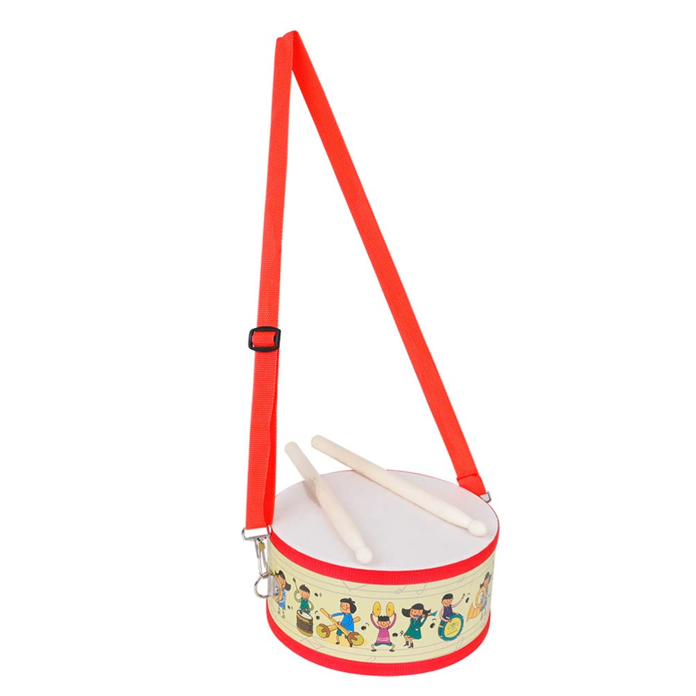 Vaguelly Toddler Drum 8 Inch Marching Snare Drum Set Children Snare Drum Performance Drum with Adjustable Strap Wooden DrumSticks Orff Percussion Instrument