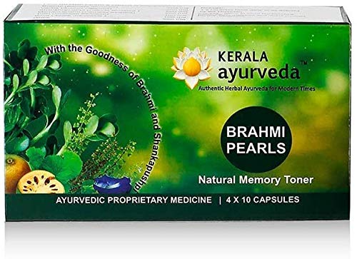 Kerala Ayurveda Brahmi Pearls Capsules (Pack of 4 x 10's) 40 Capsules