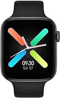 ساعة ذكية بسوار تتبع اللياقة البدنية وقياس معدل ضربات القلب وضغط الدم، مزودة بشاشة حجم 1.54 بوصة ومتوافقة مع انظمة التشغيل اندرويد وIOS، لون اسود، موديل FT50