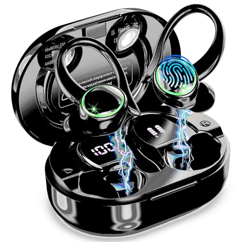 Wireless Earbuds, Bluetooth 5.4 Headphones Sports, 50H Playback Over-Ear buds with ENC Noise...