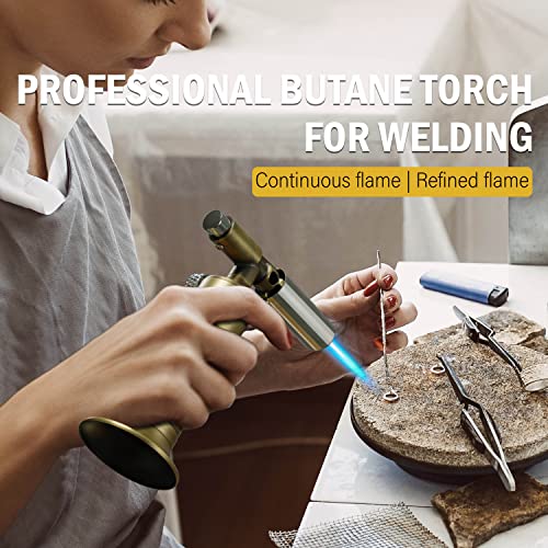 Ravs Refillable Butane Torch, Pure Copper Soldering Torches With Adjustable Precision Flame, Blow Torch For Welding, Resin Art, Dental And Crafts. Industrial Lighters - Gas Not Included #TOP1