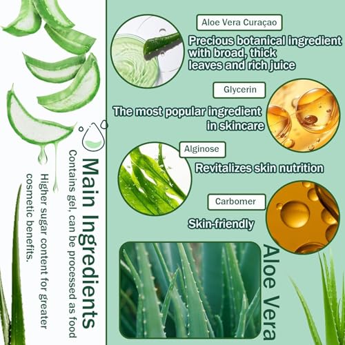 Image of VALKYRIE Aloe Vera Gel for Face & Body Made within 12 Hours of Harvest, 98% Pure Aloe Vera Gel for Skin,Scalp,& Hair, Soothing Aloe Face Moisturizer | Multipurpose Gel (120gm)
