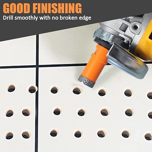 Miniatura 3 de BeQell - Juego de brocas con núcleo de diamante, para azulejos de porcelana, cerámica, mármol, ladrillo, piedra de granito, 202535503.937 in+0.787