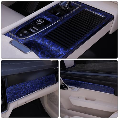 Image of Lypumso Forged Carbon Fiber Vinyl Wrap, Matte Blue Vinyl Film Roll with Bubble Free Air Release Technology, Premium Self Adhesive Automotive DIY Sticker for Car Interior Exterior (1ft x 5ft)