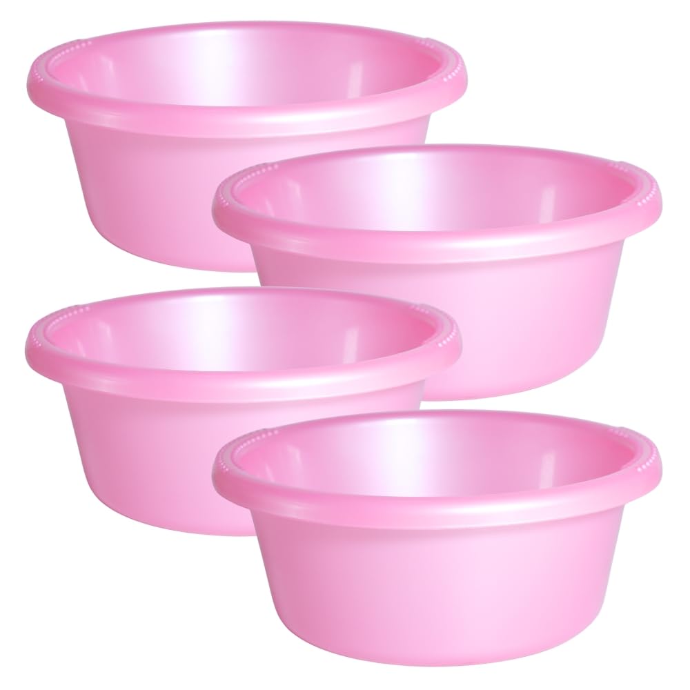 Sunaira Mixpro Multipurpose Round Plastic Bowl 750 ml |Mixing,Serving,Washing Fruits Vegetables,Hair Colour,Dough and Food Storage|Food Grade,Stackable|Kitchen,Salon|Set of 4|Pink-image-44