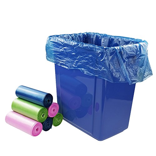Hommp 10 Gallon Kitchen Trash Bags, 120 Counts/ 6 Rolls