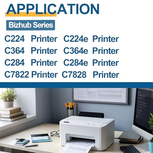 Image of MEZOO TN-321 TN321 Toner Cartridge High Yield TN321K TN321C TN321M TN321Y Toner Cartridge Replacement for Konica Minolta bizhub C224e C364e C284e C224 C284 C364 C7822 C7828 Printer(4-Pack,BK /C /M /Y)