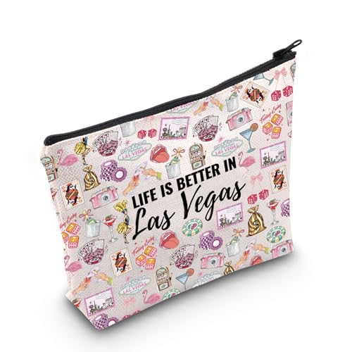Las Vegas Travel Gift Las Vegas Gift for Women Life is Better in Las Vegas Makeup Bag Las Vegas Vacation Gift (in Las Vegas Bag EU)