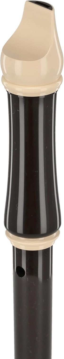 Aulos C-Soprano Recorder Robin 204A, flute (German fingering, complete with bag, wiper and fingering chart, synthetic resin, thumb rest), dark brown