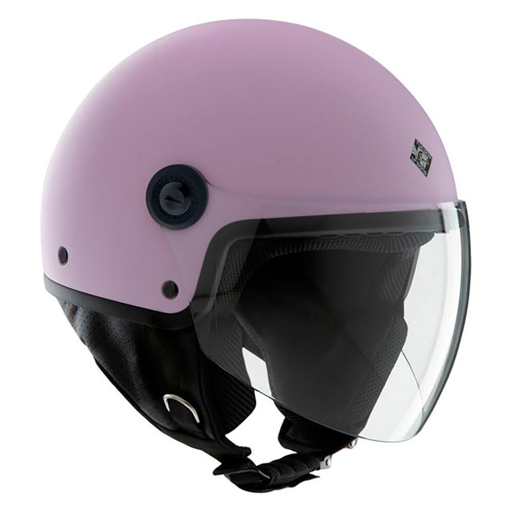 Tucano Urbano EL'JETTIN 6.0 Casco Demi Jet Unisex - Moto e Scooter in Policarbonato, Small Fit, Calotta XS-M e L-XXL, Estate/Inverno, Omologato ECE 22.06, Lavanda Opaco, Tg. S