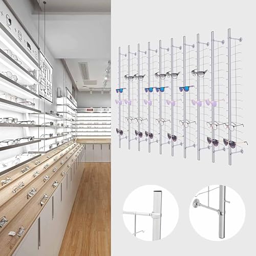Soporte de aluminio para gafas de sol, soporte seguro para tiendas ópticas y tiendas minoristas, elegante organizador para gafas