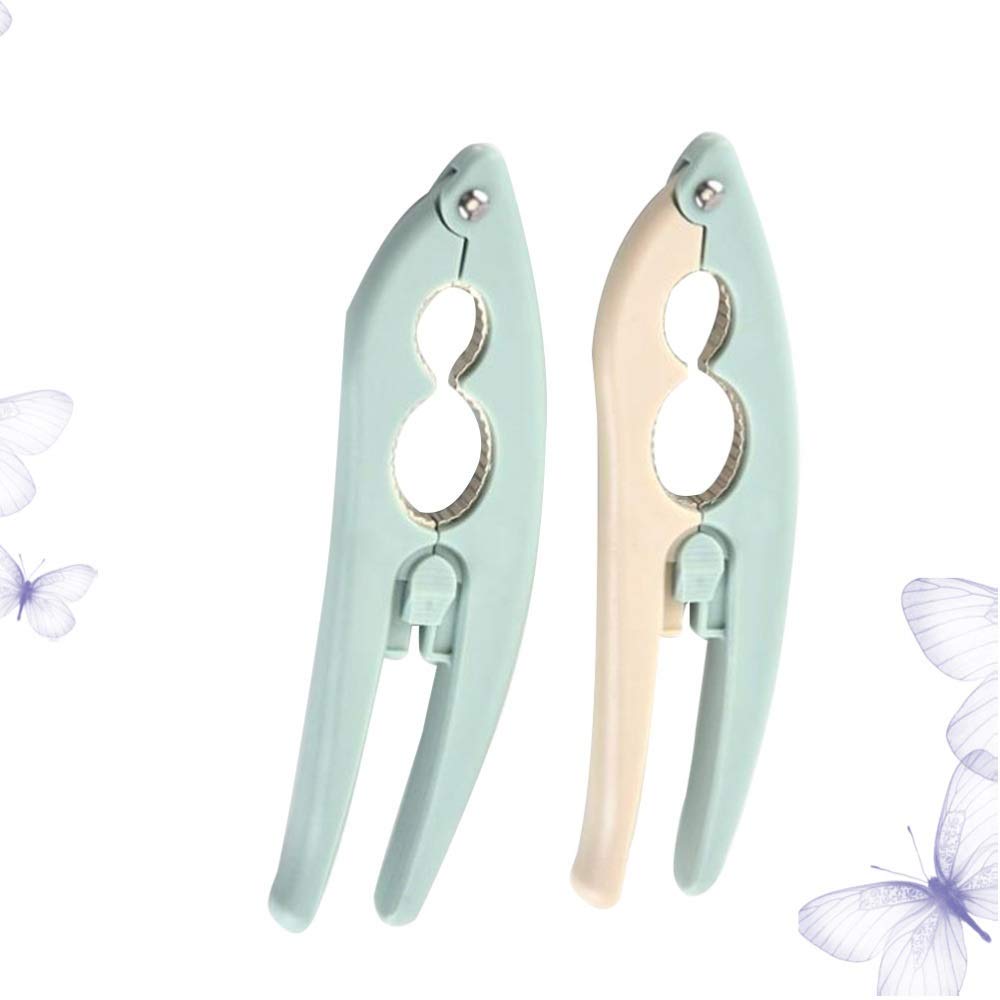 Clip Schiaccianoci, Schiaccianoci 2pcs Dado Multifunzione Noce di Noce pinze Dado pinze Dado Dado Shucker Portatile Clip Walnut per casa Apri Frutta Secca per Cucina (Color : As Shown)