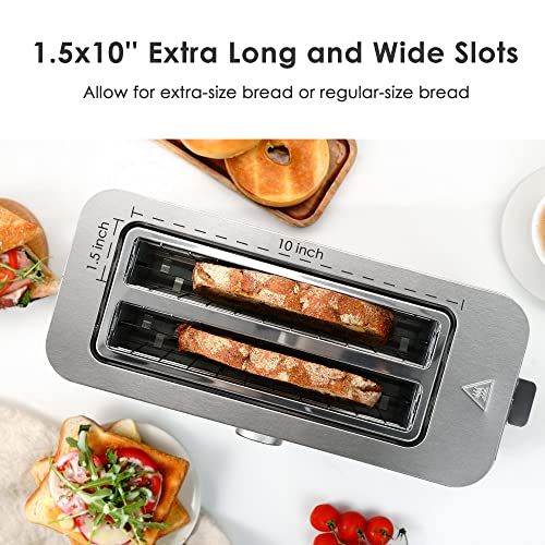 Redmond Toaster 4 Slice, Stainless Steel Toaster With Bagel, Defrost, Reheat Function #TOP2