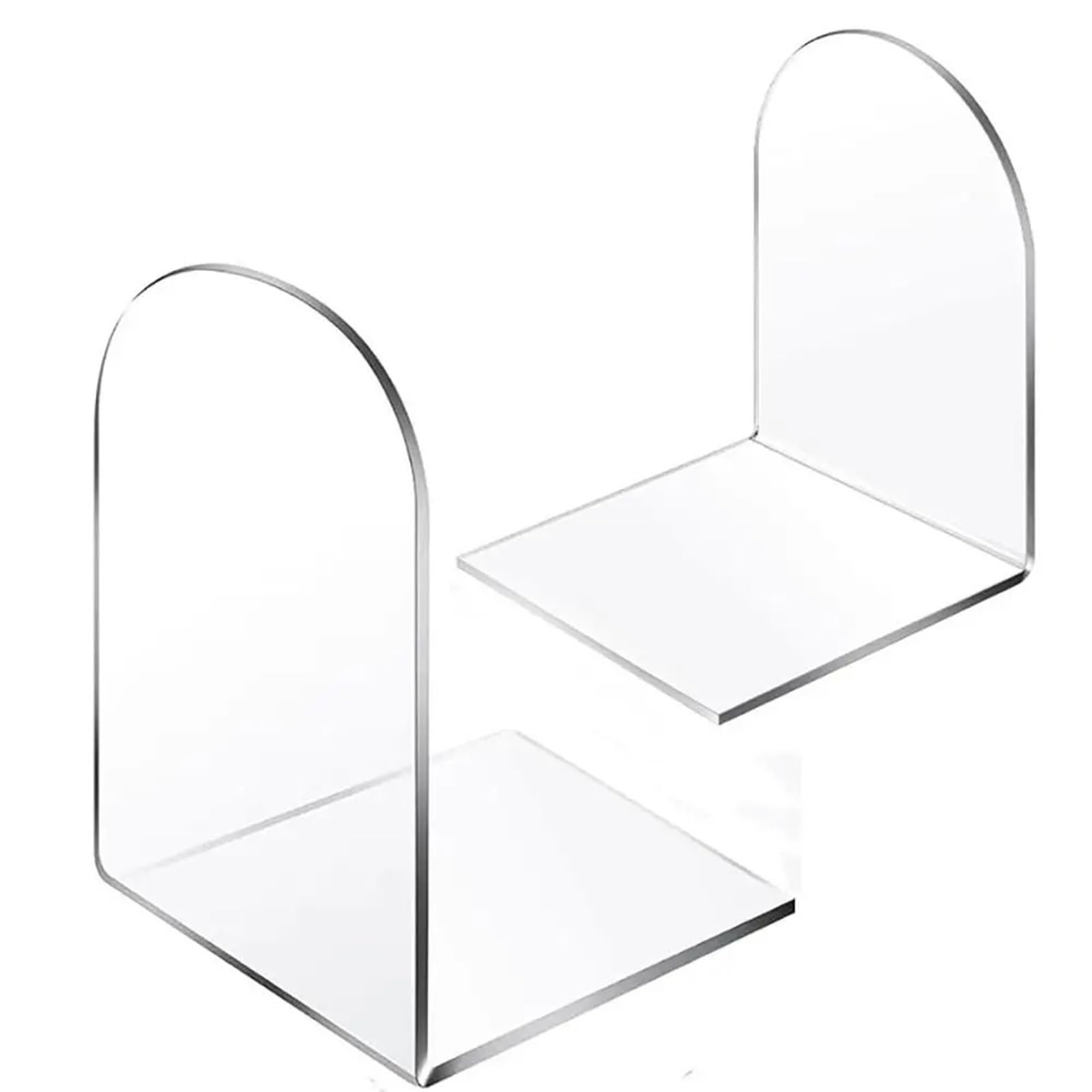 Bookends 1Pcs Clear Bookends Non-Skid Book End For Library And Desktop Organizer, Ends Shelves(12x12x17.5cm)