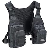 [Bassdash] バスダッシュ 釣りベスト 軽量 男女兼用 フィッシングベスト ショート丈 メッシュベスト FV08 (浮力体なし)