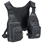 Bassdash FV08 - Chaleco de Pesca con Mosca Ultrali...: Diseño de 10 bolsillos: Múltiples bolsillos internos y externos para organizar equipos. Incluye un gran bolsillo frontal con cremallera para cajas de moscas, uno con abertura amplia para botella o gafas, dos bolsillos frontales pequeños con cremaller...