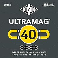 Ultramag, highly magnetic type 52 alloy More power, sustain and longer life than nickel or steel strings Long scale (34"/860mm) - also suitable up to medium (32"/810mm) High energy within reach! "With a composition of 52% nickel and 48% iron, this hi...