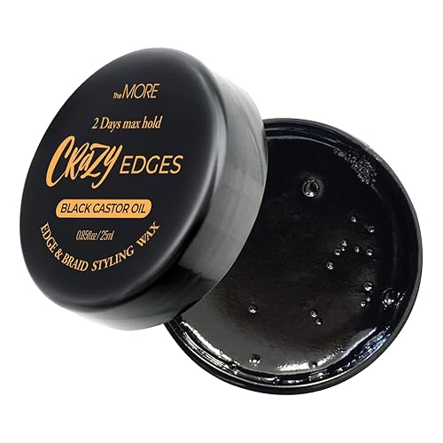 Miniatura 2 de The MORE Crazy Edges Wax 2Days Max Hold, Edge and Braid Styling Wax (aceite de rueda negra, 0.68 fl oz)