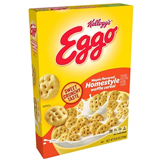 Eggo, Breakfast Cereal, Maple Flavored Homestyle Waffle, Good Source of 8 Vitamins and Minerals, 8.8oz Box