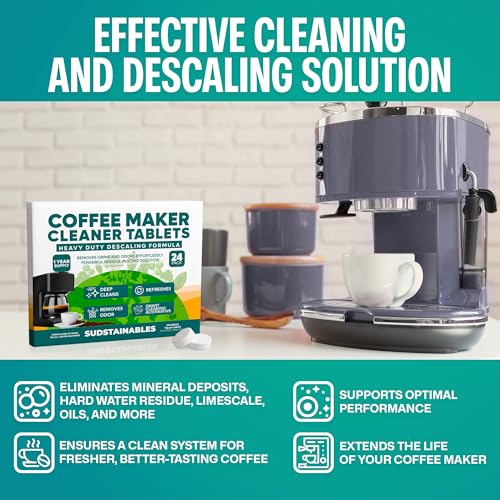 Coffee Maker Cleaner Tablets – Descaling & Cleaning Solution for Coffee Makers, Pot, Espresso Machines – Compatible with Breville, Miele, Keurig, DeLonghi, Nespresso & More – Removes Stains & Oils - Image 3