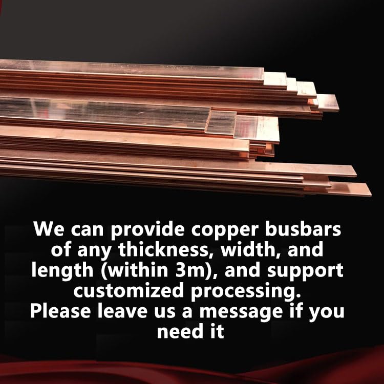 Copper Bus Bar 4mm X 25mm X 51.97 Inch / 1320mm, 1Pcs C110 Pure Cu Copper Flat Buss Bar Stock