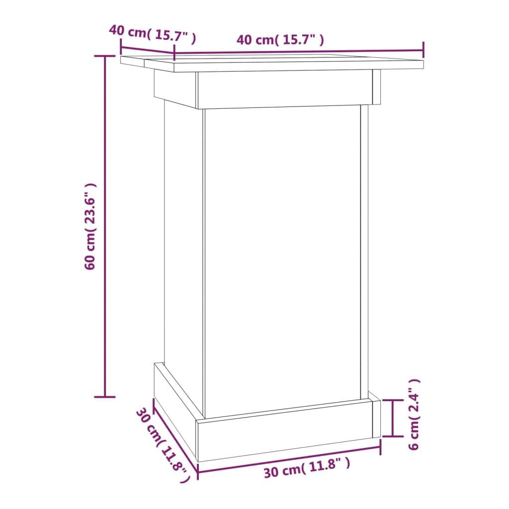 Soporte para flores marrón miel de madera de pino maciza, 40 x 40 x 60 cm, elegante soporte para plantas para flores y decoraciones, ideal para pasillo, terraza, balcón y jardín
