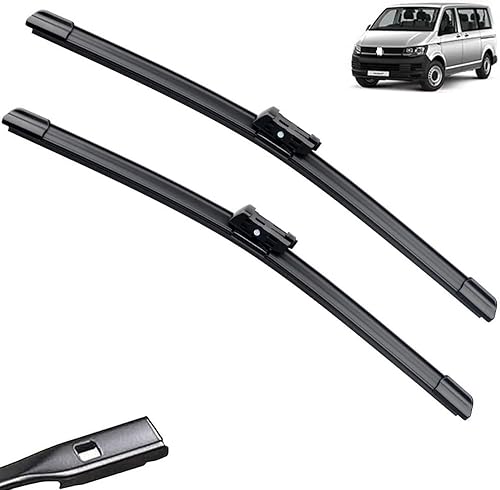 Escobillas de limpiaparabrisas compatibles con VW T5 Transporter Caravelle Multivan California Kombi Shuttle - Escobillas para parabrisas delantero