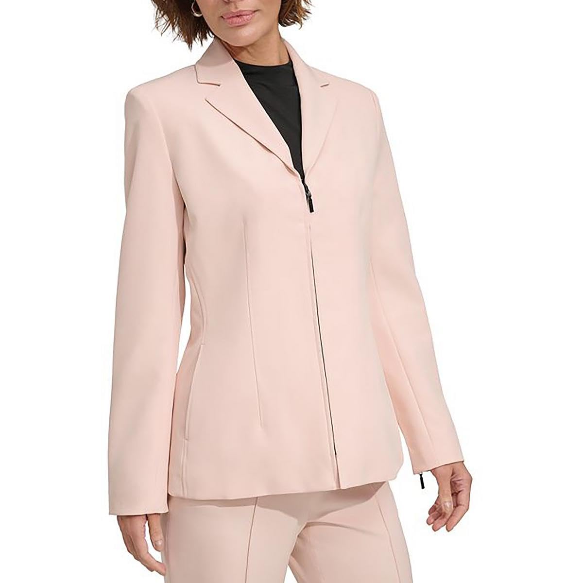 DKNY Womens Suit Separate Business Double-Breasted Blazer Pink 4