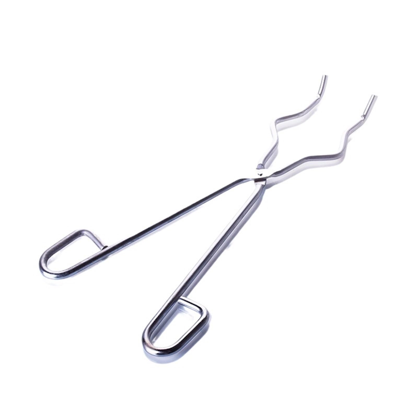 Djskldf 30Cm Crucible Tongs Clamp, Length 20Cm/25Cm/30Cm/35Cm/40Cm/45Cm/50Cm, Fire Tongs, Beaker Clip, Crucible(30Cm)