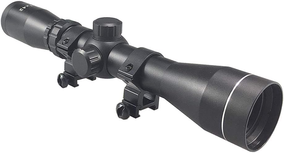 Long Eye Relief Scope 2-7x42 Rangefinder Reticle 30mm Tube Diameter Fits Mosin Nagant 1891/30 M39 with Mount Rings