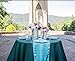 LTC LINENS Hunter Green Round Tablecloth 108 Inch - Stain-Resistant Polyester Cloth for 48