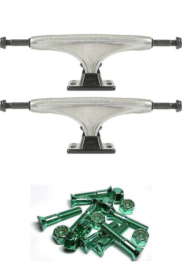 Tensor Trucks Alloy Polished/Black Skateboard Trucks - 5.25