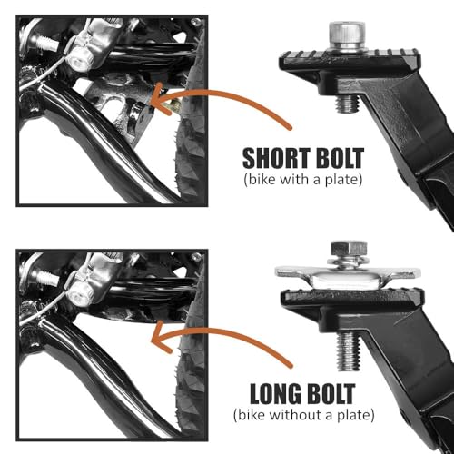 Image of BV Rear Bike Stand for 24 inch-29 inch - Adjustable Bikes Kickstand for Adult Bike with Non-Slip Foot & Spring-Loaded Latch for Stable Any-Angle Stance - Bicycle Stand for Mountain, City & Hybrid Bikes