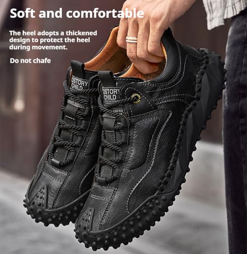 Cushygait Boots Men, Cushygait Shoes for Mens, Men’s Vintage Leather Hiking Shoes, Orthopedic Arch Support, Non-slip4