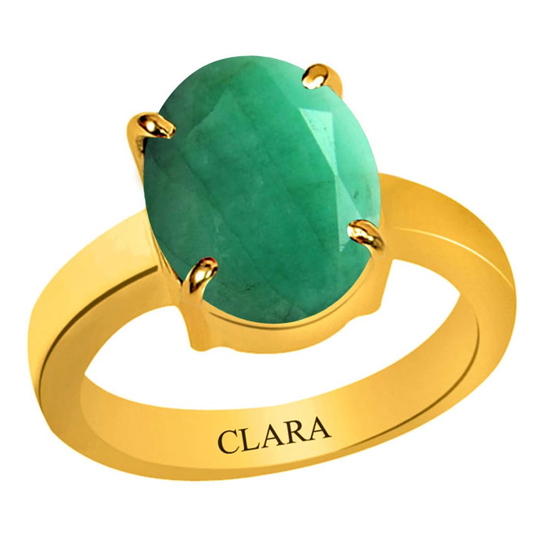 Clara Certified Emerald Panna 3 Carat or 3.25ratti Panchdhatu Gold Plating Astrological Ring for Men & Women (B0C4J2RTVZ) Amazon Price History, Amazon Price Tracker