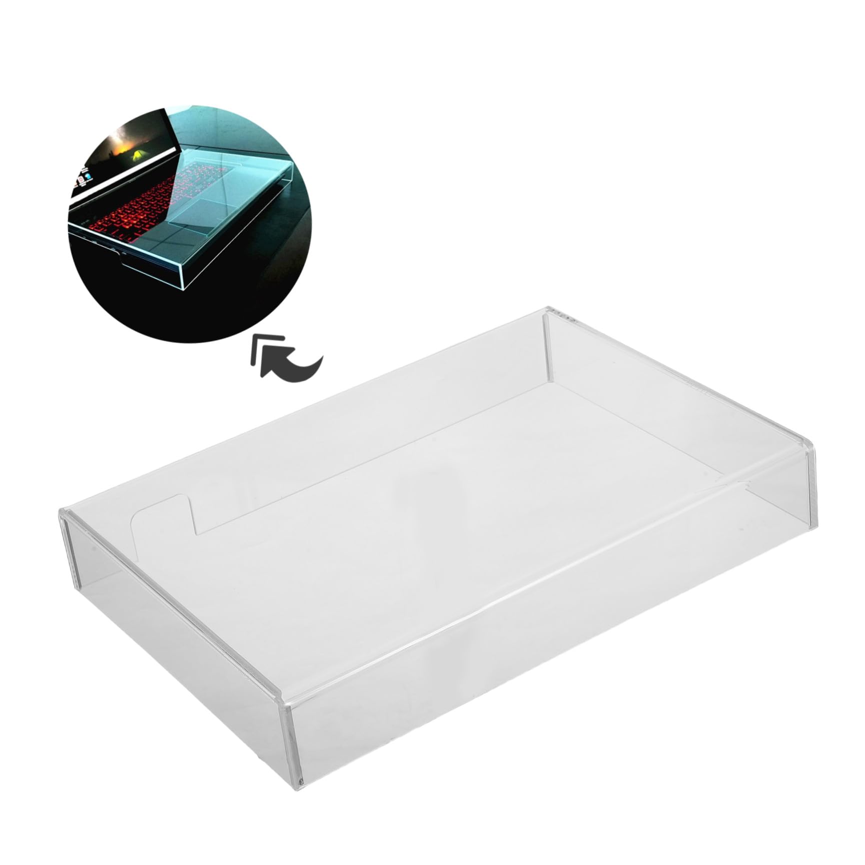 CLISPEED Copertura Protettiva Tastiera Protezione Antipolvere in Acrilico Trasparente Efficiente Resistente All'acqua Design per Laptop Gaming e Studenti