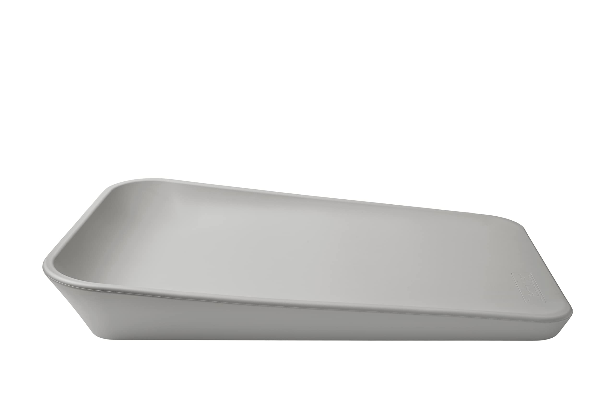 Leander Materassino fasciatoio Matty grigio perla + felpa con cappuccio (panno da bagno) + topper grigio freddo