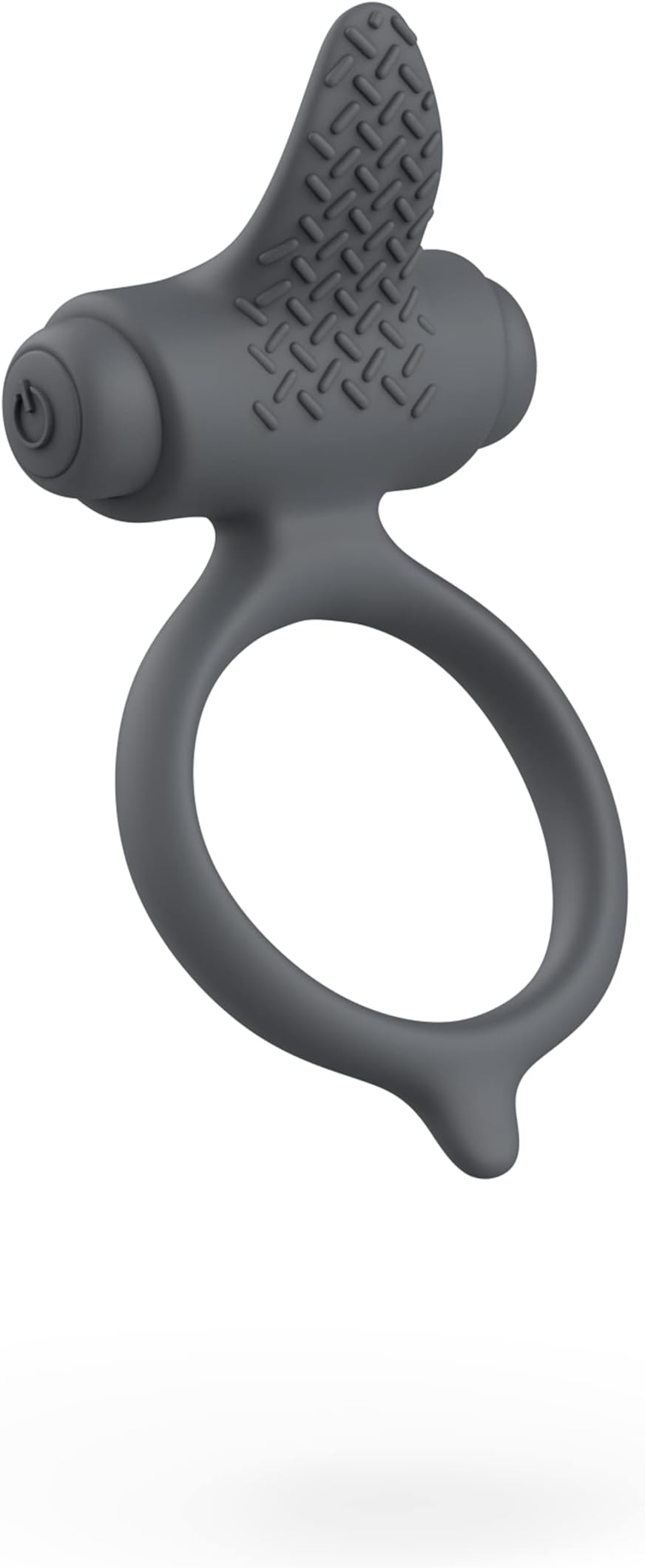 Bcharmed Basic Silicone Vibrating Cock Ring with Clitoris Stimulator, Water Resistant, Intimate Personal Massager, 5 Vibration Patterns for Longer, Harder Erections