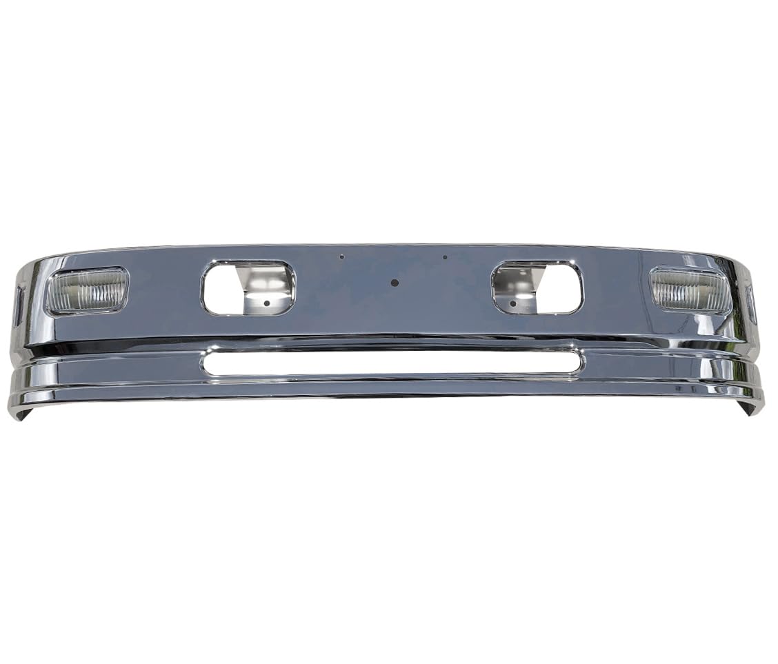 NEW PM 07エルフ 標準 メッキ フロント バンパー フォグランプ付