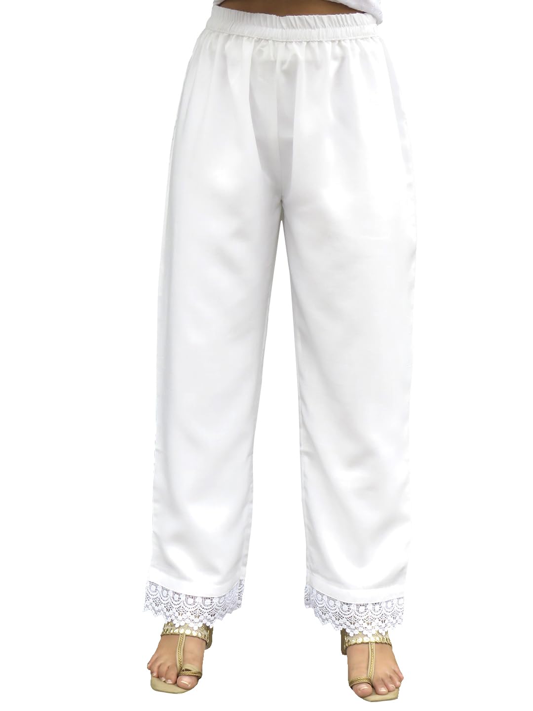 Women Lace Detailed Regular Palazzo-image-42