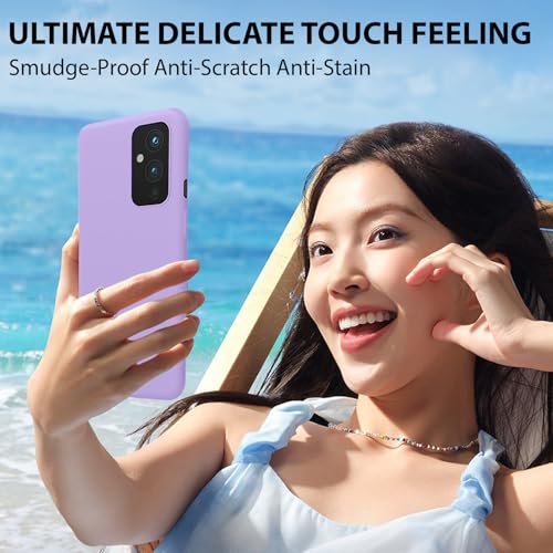 Image of LIRAMARK Liquid Silicone Soft Back Cover Case for OnePlus 9 /1+9 (Lavender)