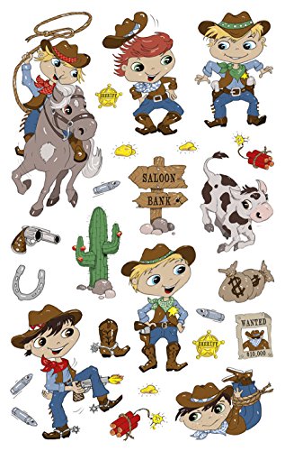 Preisvergleich Produktbild AVERY Zweckform 53223 Papier Sticker, Cowboy, 50 Aufkleber