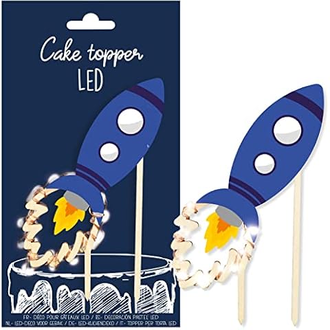 Scrapcooking LED Rocket Cake Topper Cover